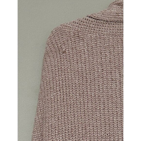 Wishlist Medium Large Chenille Cardigan Sweater Blush Pink Heavyweight Dolman - Picture 6 of 7